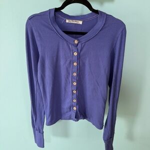 Free People We The Free Button Down Henley Size Extra Large